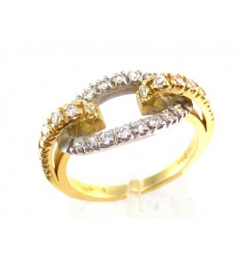 Δαχτυλίδι Δίχρωμο Χρυσό 14 K