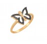 Πεταλούδα Γυναικείo Δαχτυλίδι Ρόζ Χρυσό 9 K