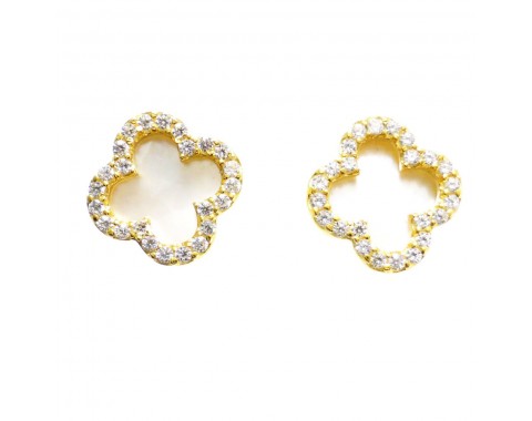 “Van Cleef” Γυναικεία Σκουλαρίκια Χρυσό 9 K