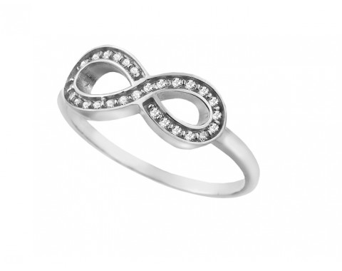 “Άπειρο” Γυναικείo Δαχτυλίδι Λευκόχρυσο 9 K